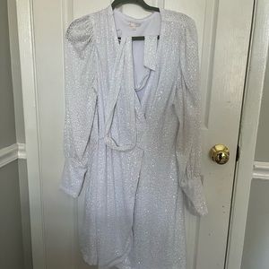 Sparkly, white, dress. Worn one time!